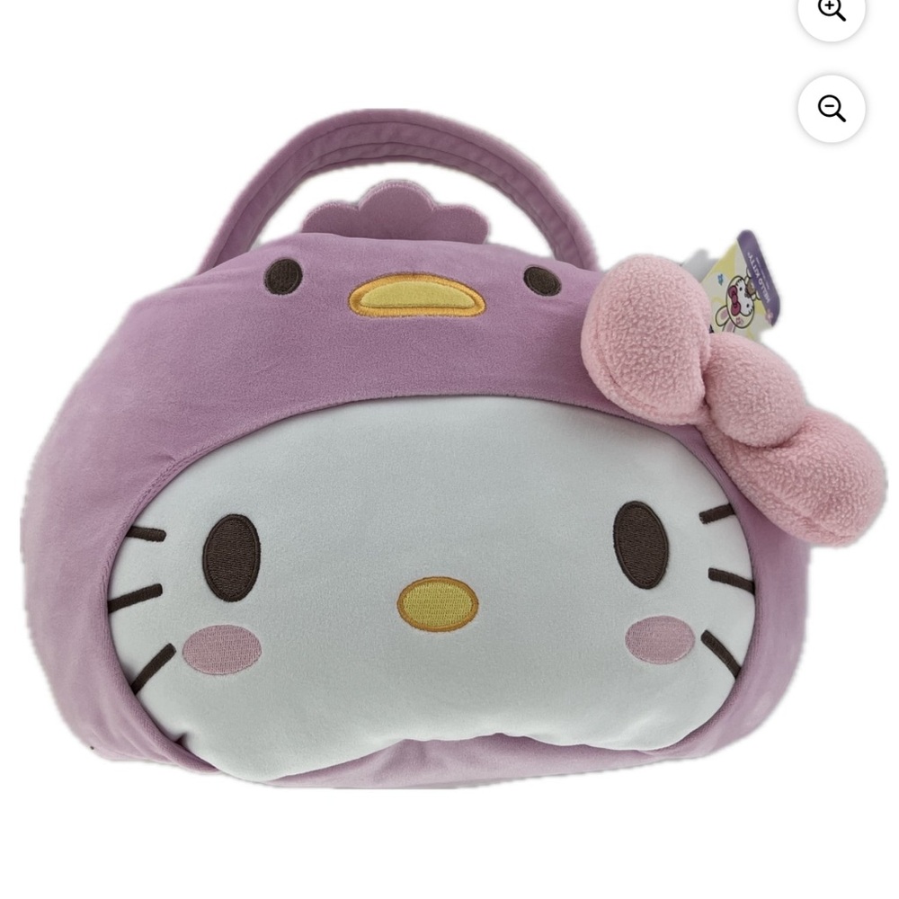 Hello Kitty Purple and White Plush Bag